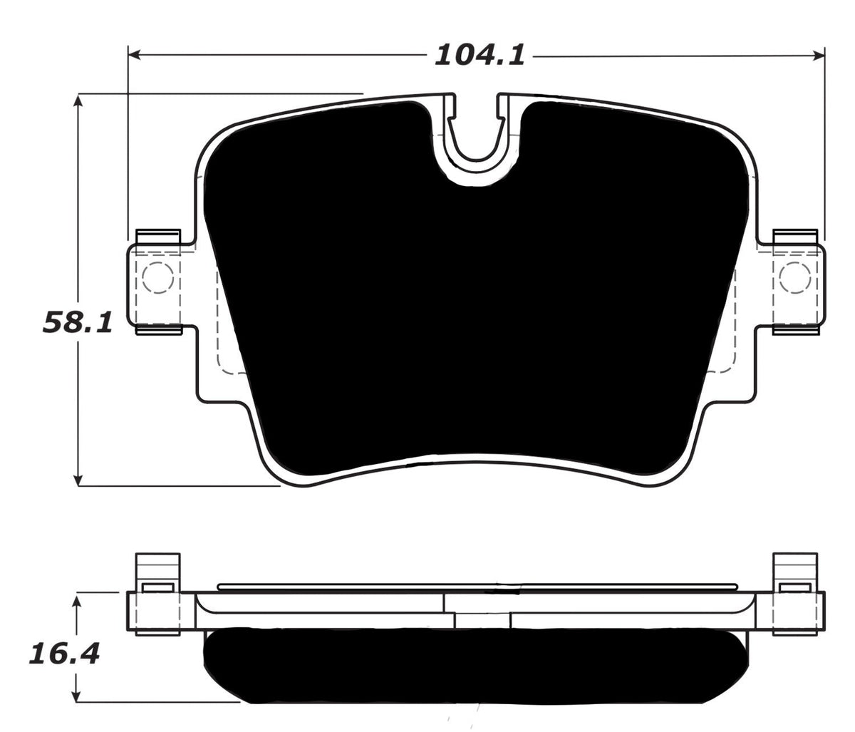 Porterfield Brake Pads for 2014 JAGUAR F-Type 3.0L w/Black Calipers