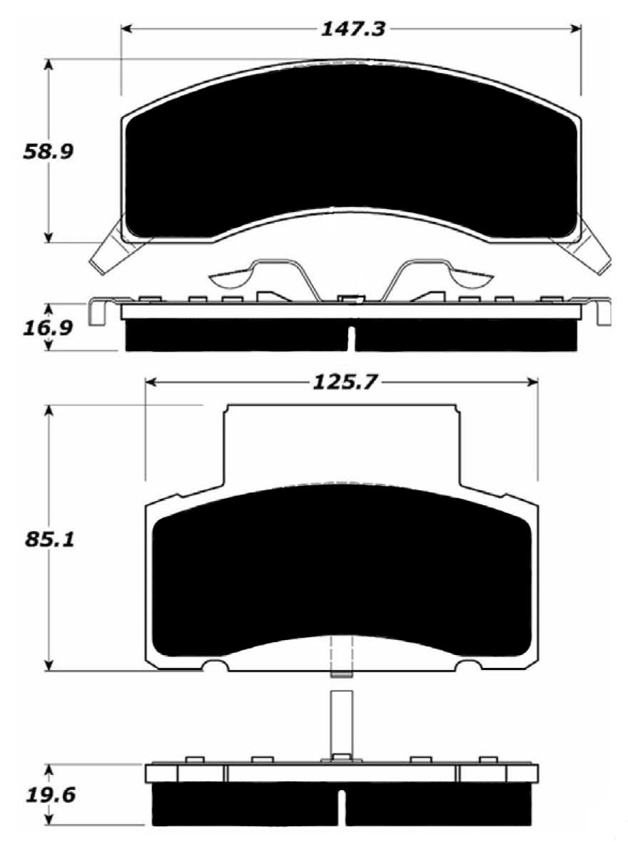 Porterfield Brake Pads for 1993 Chevrolet K3500 4WD DRW