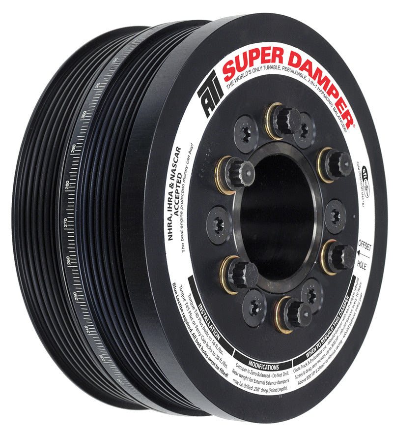ATI Damper - 6.78in - Alum - (2) 6 Grv - Ford Coyote 5.0L - w/A/C Pulley