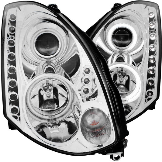 Anzo 2003-2007 Infiniti G35 Projector Headlights w/ Halo Chrome (CCFL)