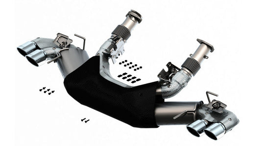 Borla 2020 Chevrolet Corvette C8 6.2L S-Type Exhaust System Dual Round A/C Tips 4inx