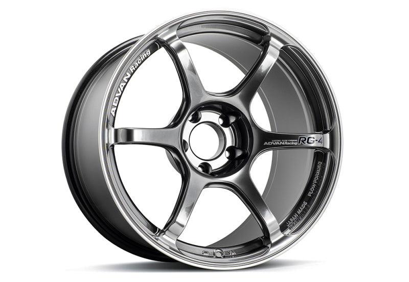 Advan RG-4 18x10.5 +15 5-114.3 Racing Hyper Black & Ring Wheel YA48L15EHBR