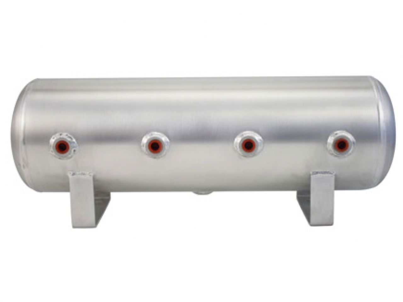 Airlift 2.5 Gal Alum Air Tank - (4) 1/4" face ports, & 1/4" drain port - 20" L