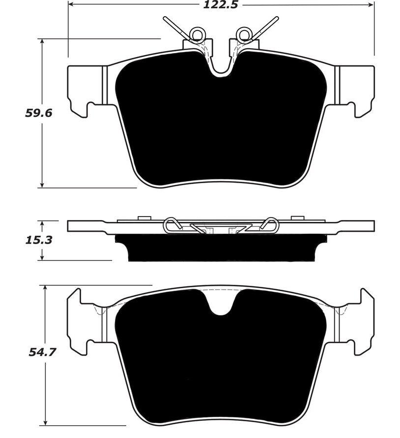 Porterfield Brake Pads for 2017 JAGUAR XF/XFR 6 Cyl