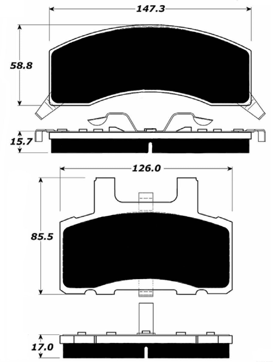Porterfield Brake Pads for 1994 Chevrolet C2500 2WD 13" Rear Drum