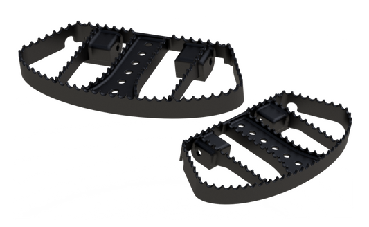 Burly Brand MX Passenger Boards - Black B13-1051B