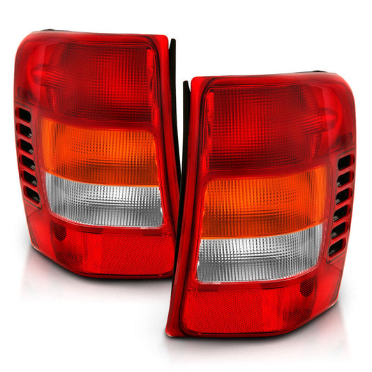 ANZO 1999-2004 Jeep Grand Cherokee Taillight Red/Clear Lens (OE Replacement) 311308