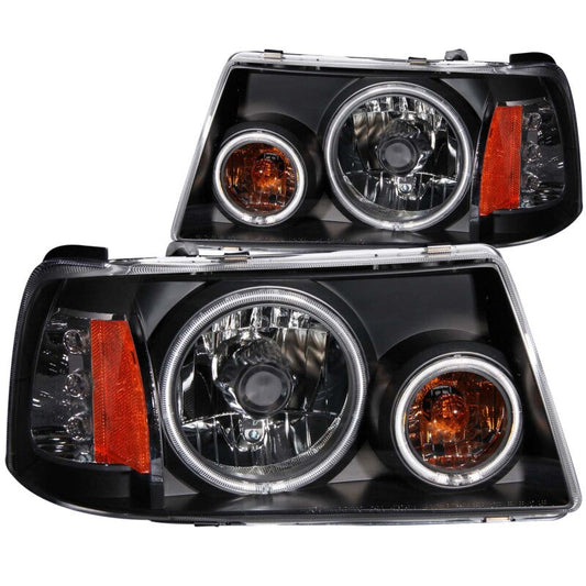 Anzo 2001-2011 Ford Ranger Projector Headlights w/ Halo Black (CCFL) 1 pc