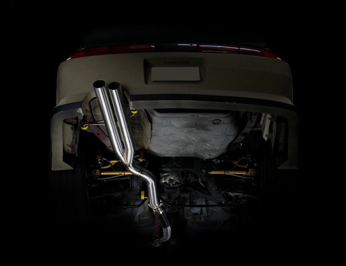 ISR Performance Series II - EP Dual Tip Blast Pipe Exhaust System - Resonated - 95-98 Nissan 240sx IS-S2EPDR-S14