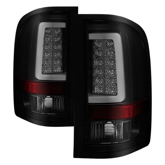 Spyder 07-13 Silverado (Will Not Work w/2010 921 Bulb)V3 Tail Lights Blk Smk