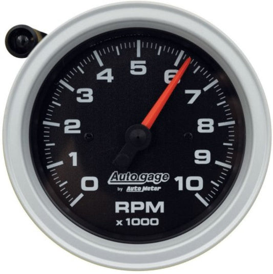 AutoMeter Tachometer Gauge 10K RPM 3 3/4in Pedestal w/Ext. Shift-Light