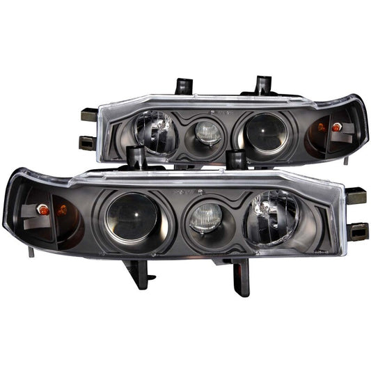 Anzo 1990-1993 Honda Accord Projector Headlights w/ Halo Black 1pc