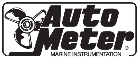 AutoMeter Marine Silver Ultra-Lite 2-1/16in 0 Down 90 Up Electric Trim Level Gauge 200766-33