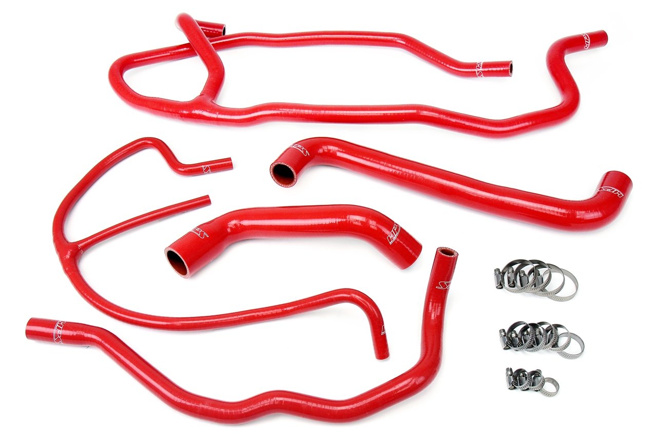HPS Reinforced Red Silicone Radiator + Heater Hose Kit Coolant Chevy 05-07 Corvette 6.0L