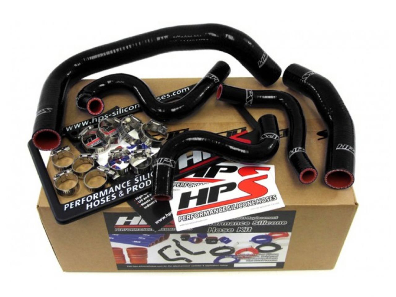 HPS Performance HPS Black Reinforced Silicone Radiator + Heater Hose Kit Toyota 85-87