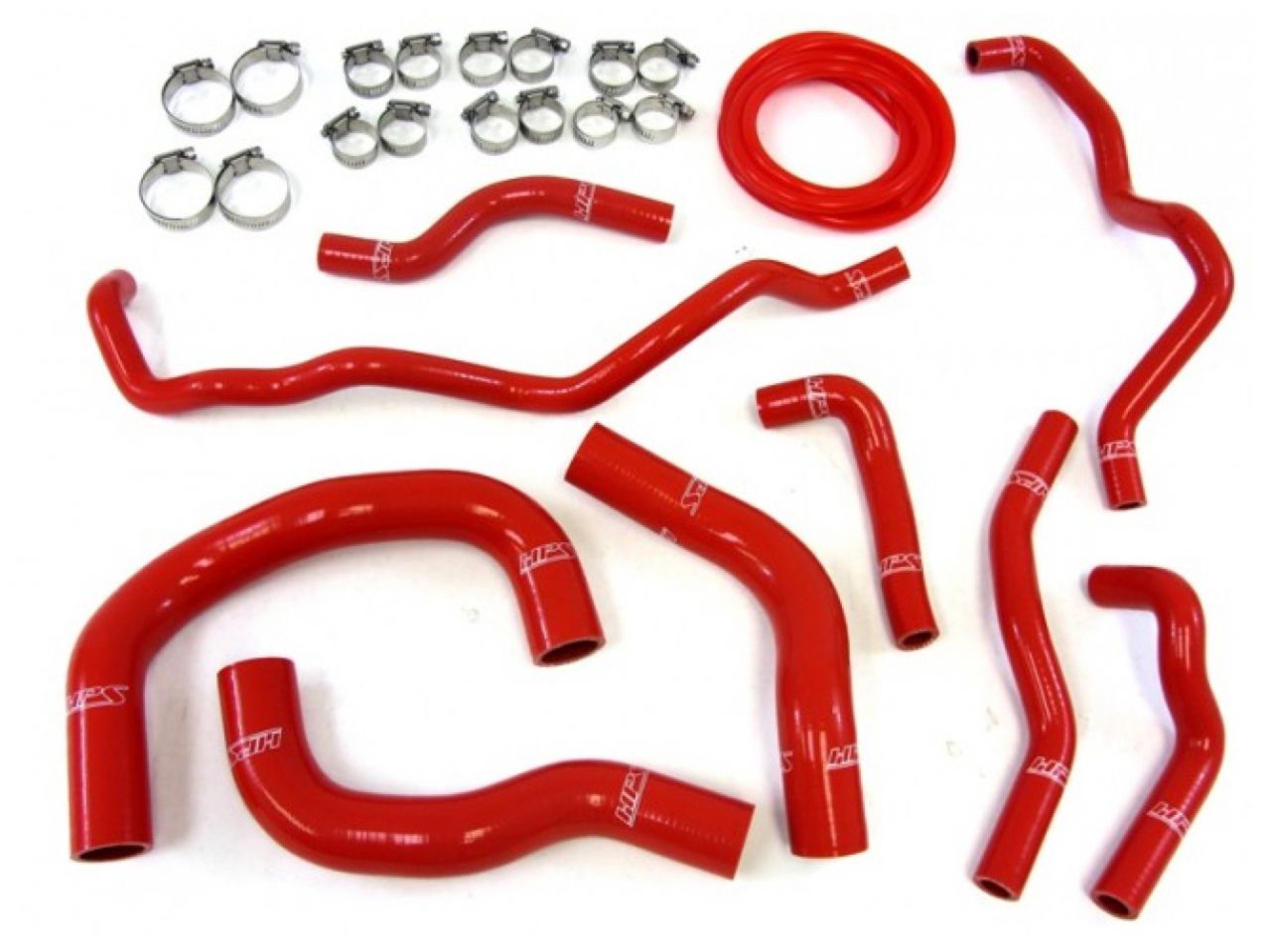 HPS Performance HPS Reinforced Red Silicone Radiator + Heater Hose Kit Coolant Scion