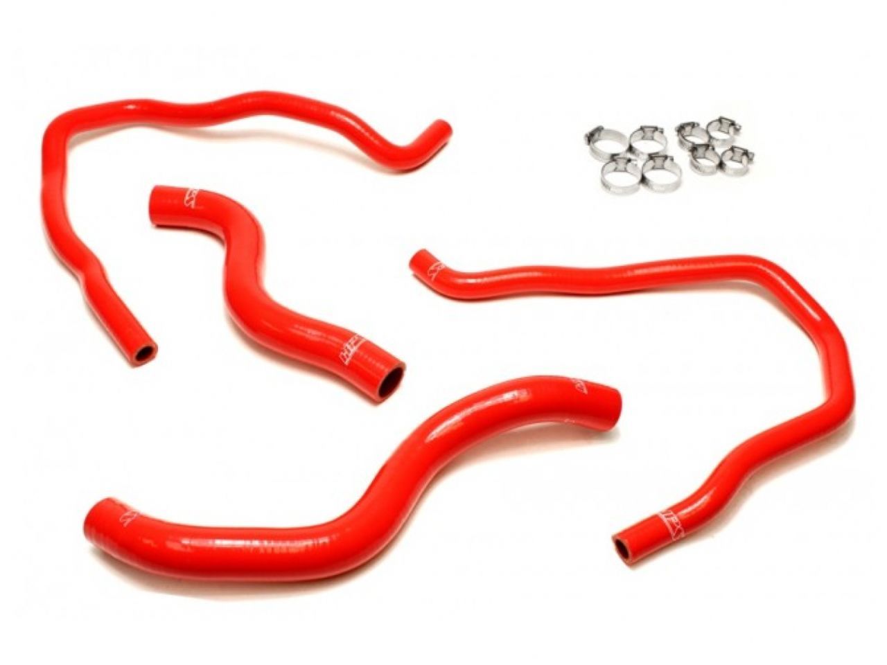 HPS Performance HPS Red Reinforced Silicone Radiator + Heater Hose Kit Honda 13-17 Accord