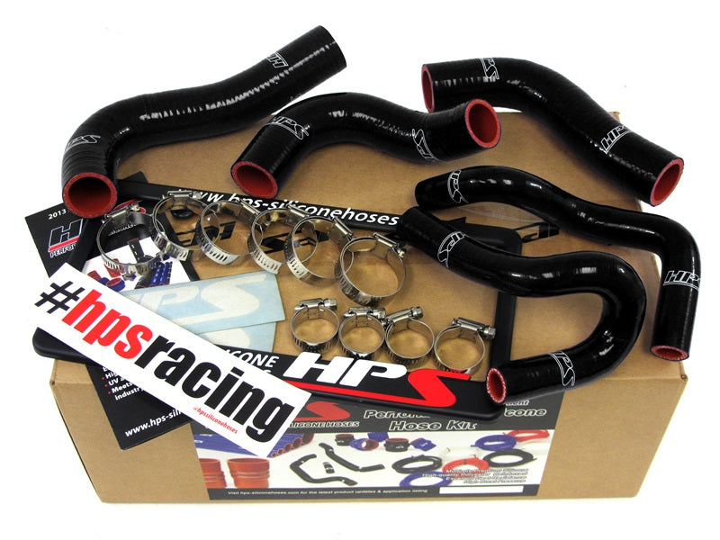 HPS Performance HPS Reinforced Black Silicone Radiator + Heater Hose Kit Coolant — 0GYC2