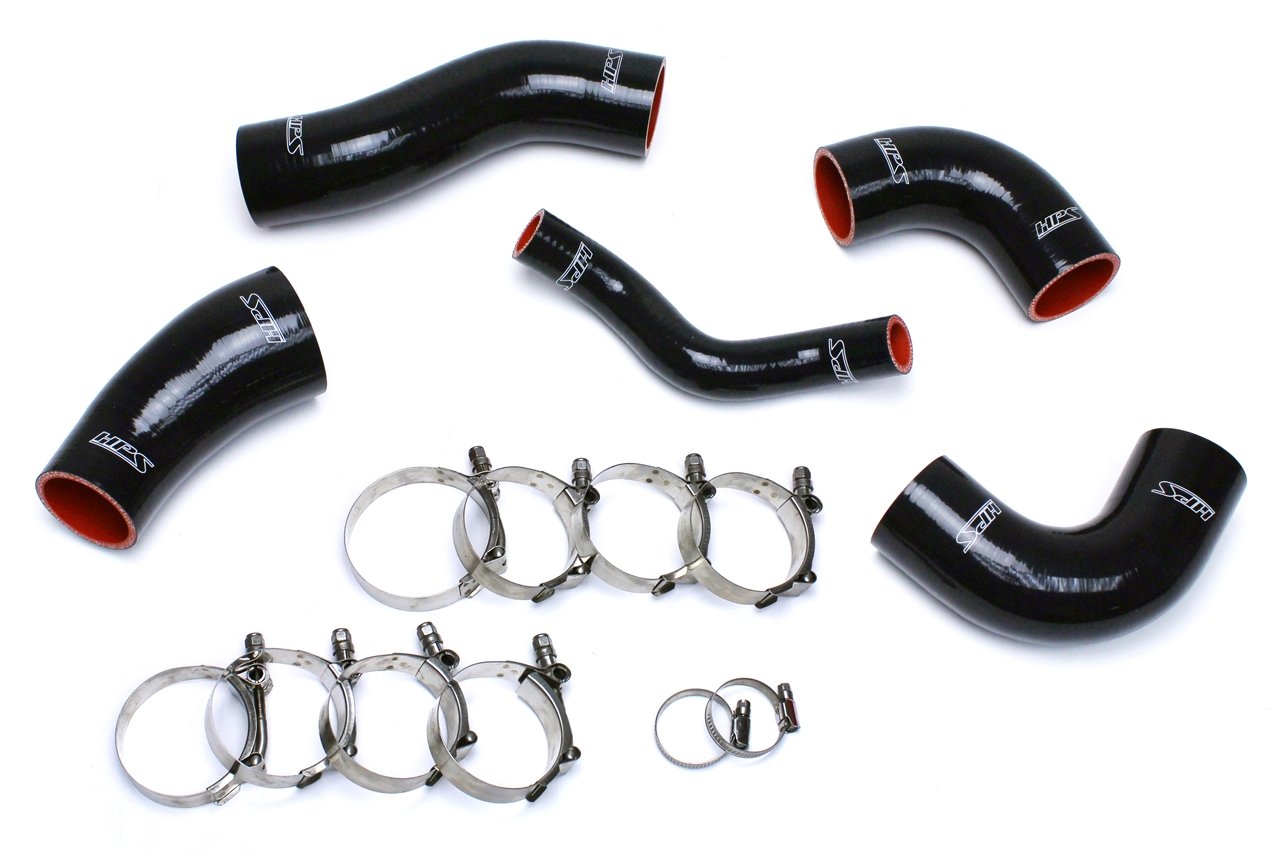 HPS Performance HPS Black Reinforced Silicone Intercooler Hose Kit Hyundai 11-14 Sonata