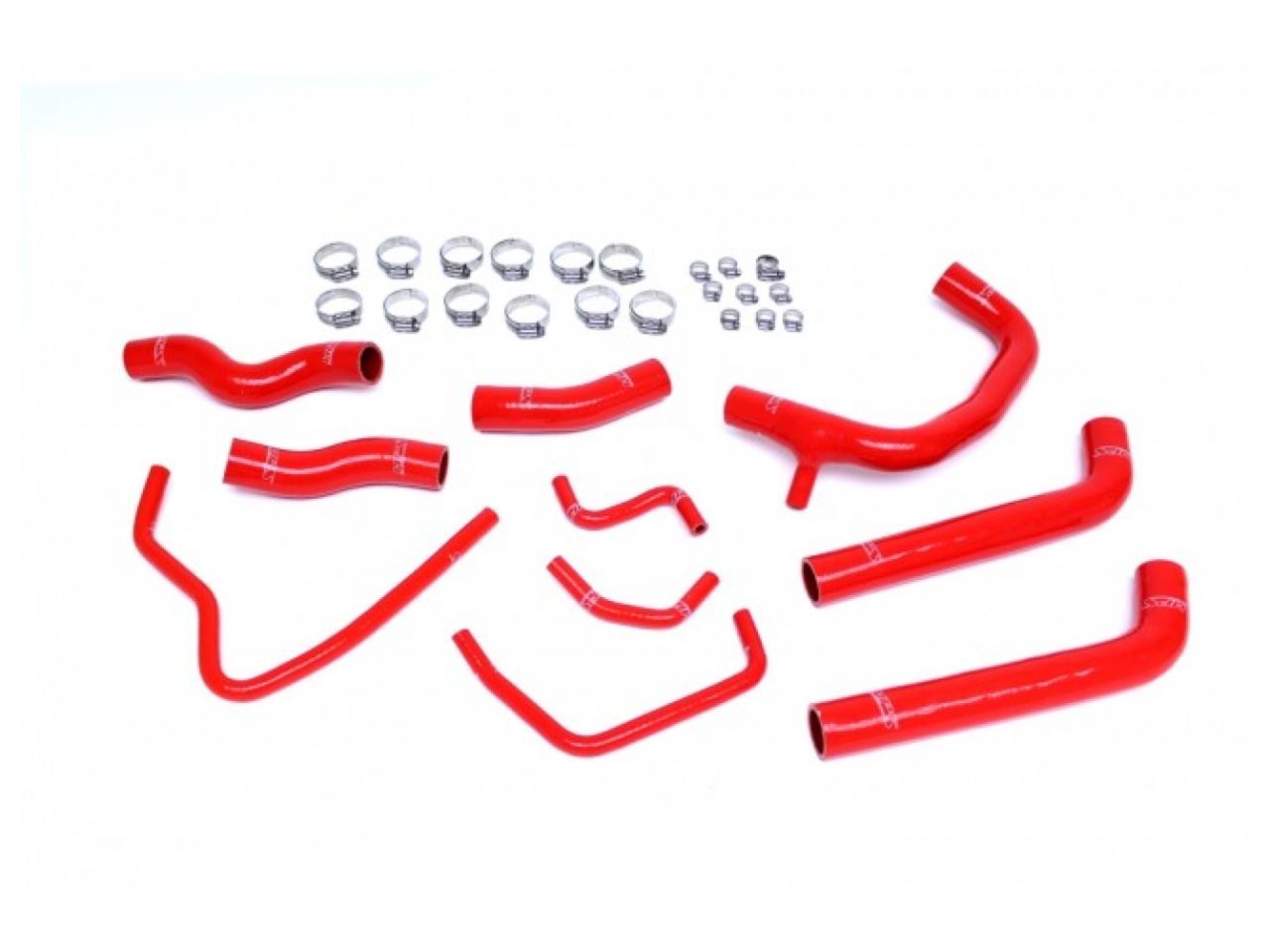 HPS Performance Products HPS Reinforced Red Silicone Radiator Hose Kit Coolant — 0NTG2