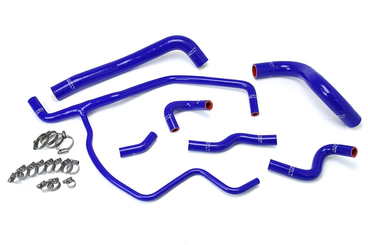 HPS Blue Reinforced Silicone Radiator + Heater Hose Kit Coolant Dodge 11-17 Challenger