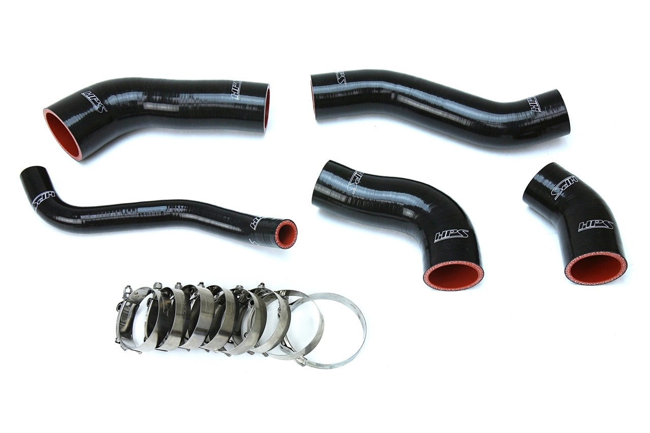 HPS Performance HPS Black Reinforced Silicone Intercooler Hose Kit Hyundai 13-17 Veloster