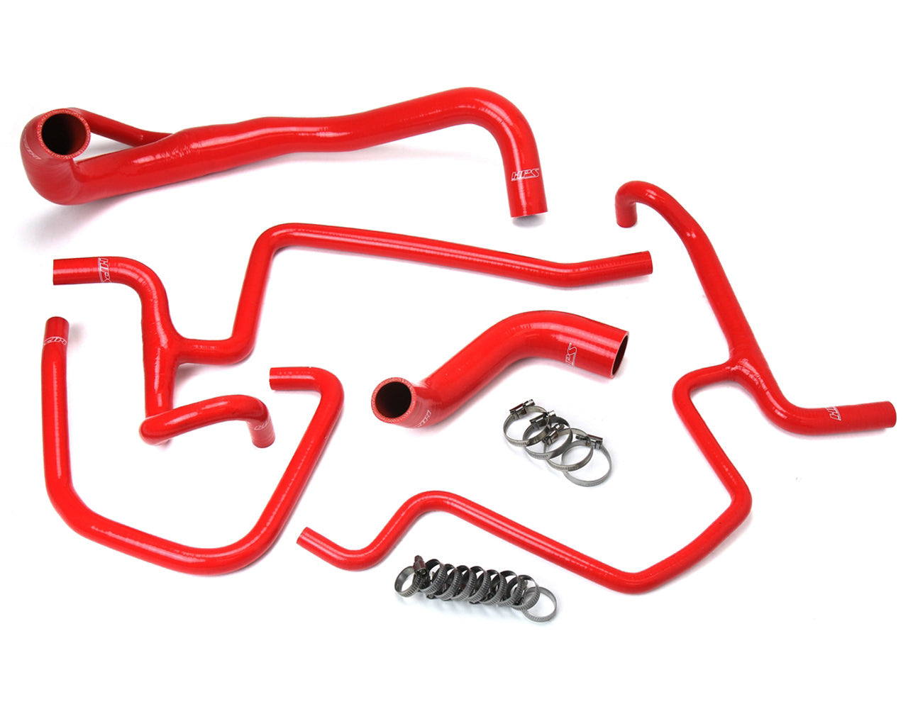 HPS Performance HPS Red Reinforced Silicone Radiator + Heater Hose Kit Coolant Dodge