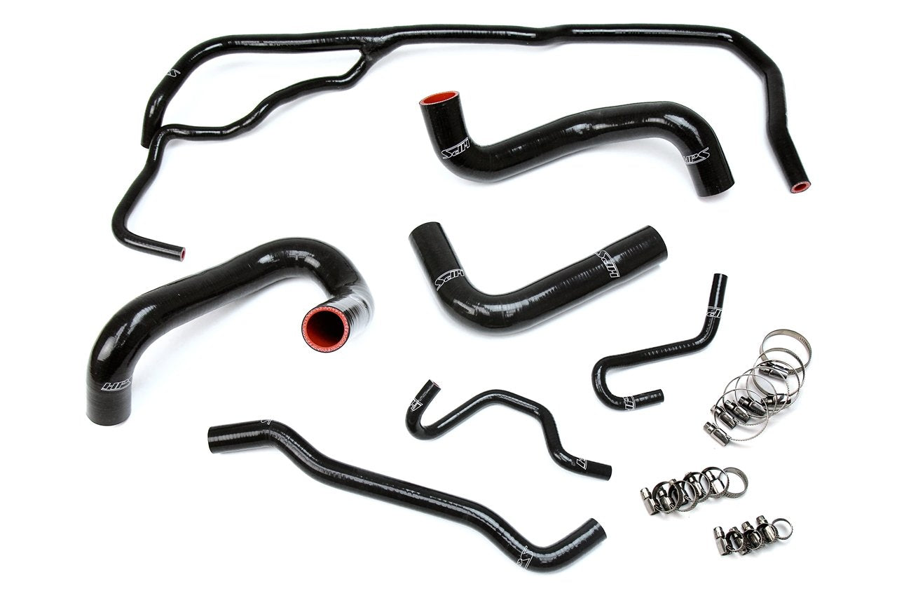 HPS Performance HPS Black Reinforced Silicone Radiator Hose Kit Coolant Toyota 17-18