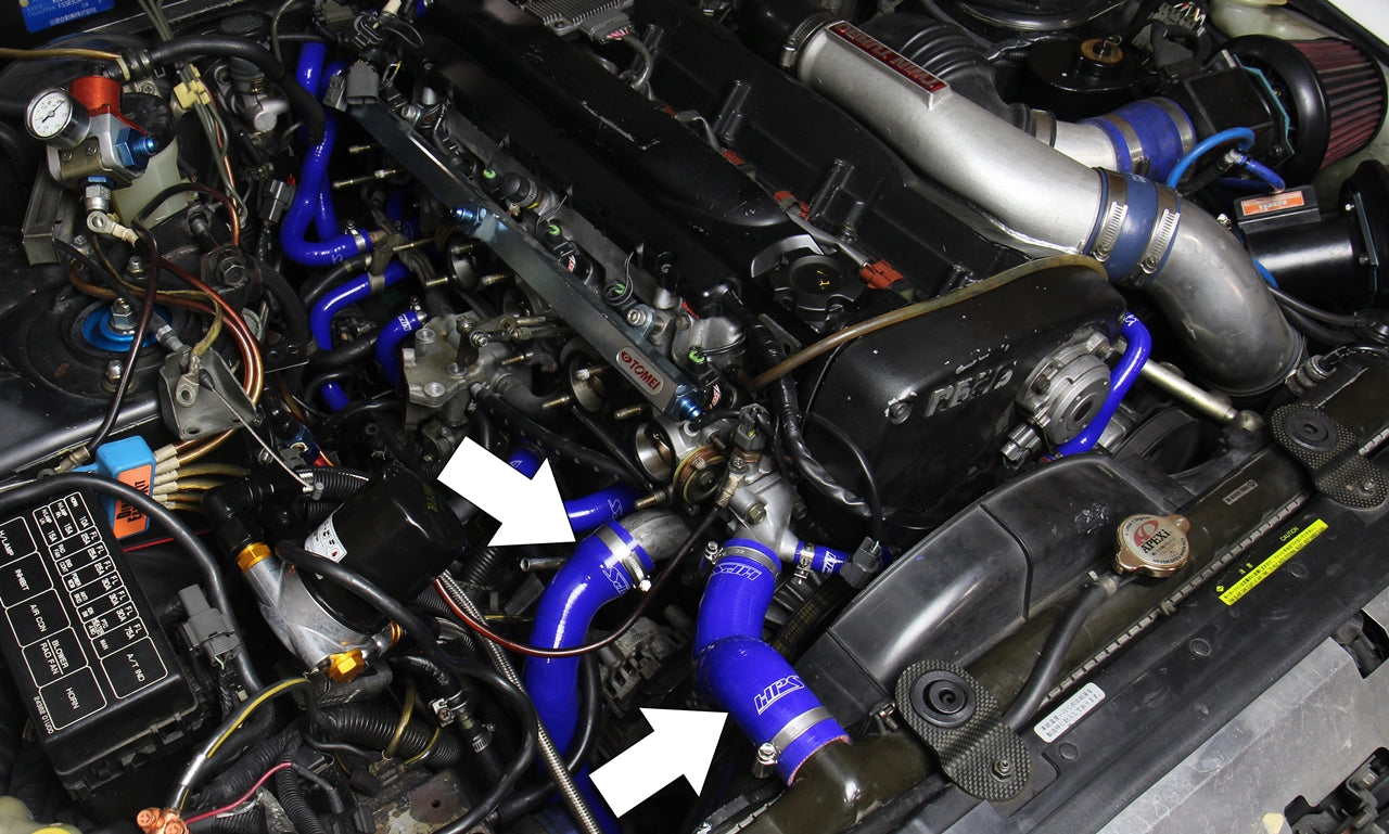 HPS Performance Products HPS Blue Reinforced Silicone Radiator Hose Kit Coolant — 1K82G