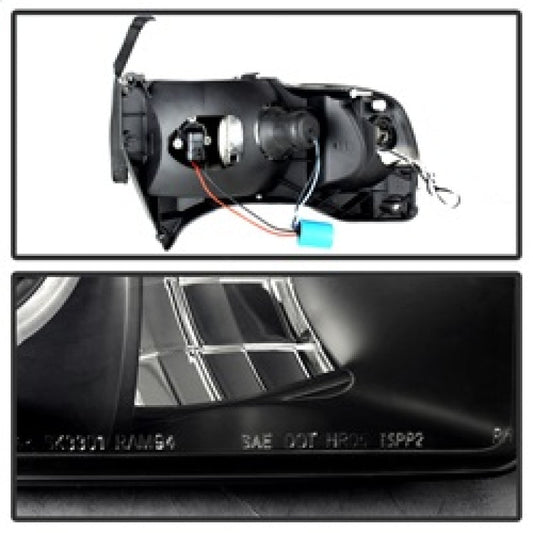 Spyder Dodge Ram 1500 94-01 Sport Projector Headlights LED Halo LED Blk Smke PRO-YD-DR94-HL-AM-BSM 5078414