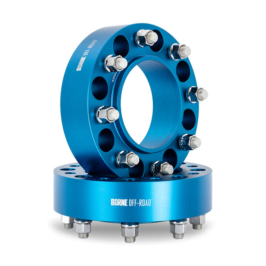 Borne Off-Road Wheel Spacers 8X165.1 121.3 50 M14 Blu BNWS-006-500BL