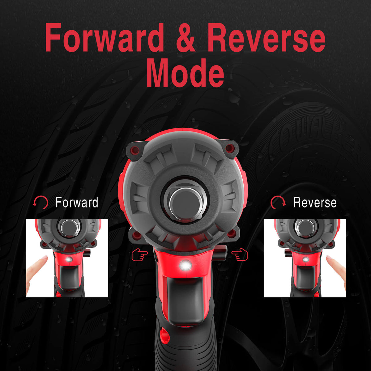 PowerSmart 20V Brushless Cordless Impact Wrench Kit w/ Battery & Charger