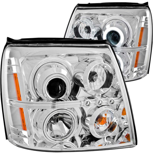 Anzo 2003-2006 Cadillac Escalade Projector Headlights w/ Halo Chrome (CCFL)