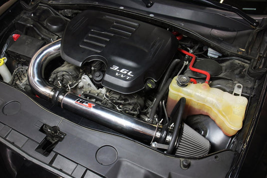 HPS Shortram Air Intake Kit 2011-2018 Dodge Charger 3.6L V6, Includes Heat Shield, 827-624