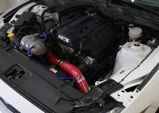HPS Performance HPS Cold Air Intake Kit 2015-2017 Ford Mustang Ecoboost 2.3L Turbo, Red