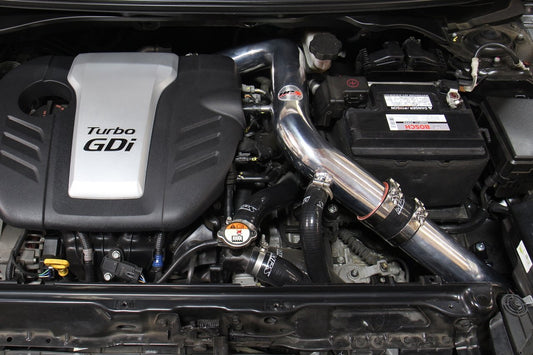 HPS Cold Air Intake Kit 2013-2017 Hyundai Veloster 1.6L Turbo, Converts to Shortram, Red