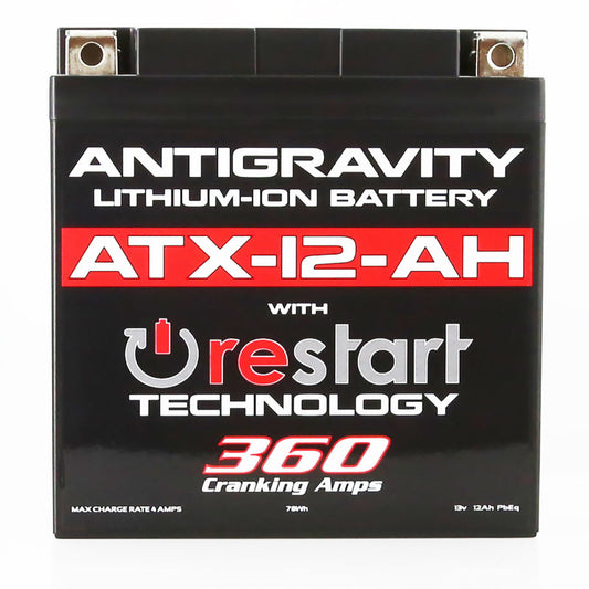 Antigravity Batteries Antigravity YTX12B-BS Lithium Battery w/Re-Start AG-ATX12-AH-RS
