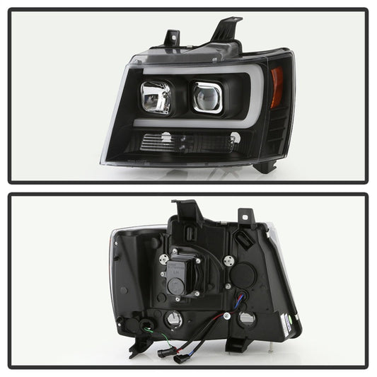 Spyder 07-14 Chevy Suburban/1500/2500/Tahoe V2 Projector Headlights All Blk PRO-YD-CSUB07V2-DRL-BKV2 5085986