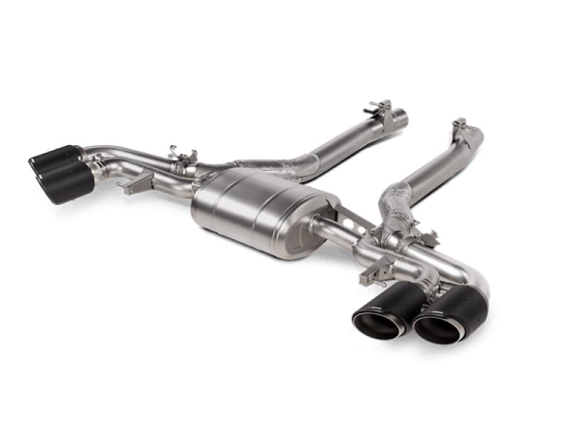 Akrapovic 2020+ BMW X5M (F95)/X6M (F96) Slip-On Line (Titanium) w/Carbon Fiber Titanium