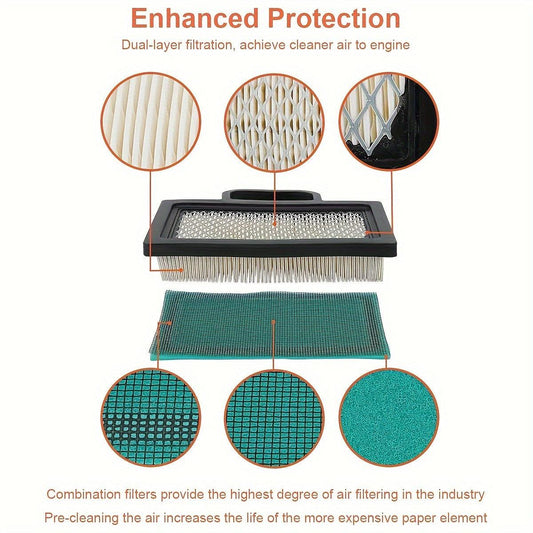 Air Filter for Briggs & Stratton YTH2242T 74590 74704 — Replaces 499486S