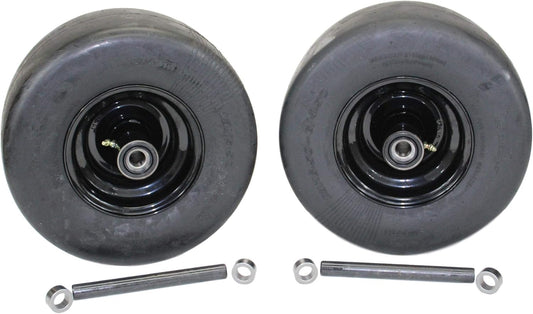 13x6.50-6 Semi-Pneumatic Flat Free Smooth with 6x4.5 Black Wheel (Qty: 1)