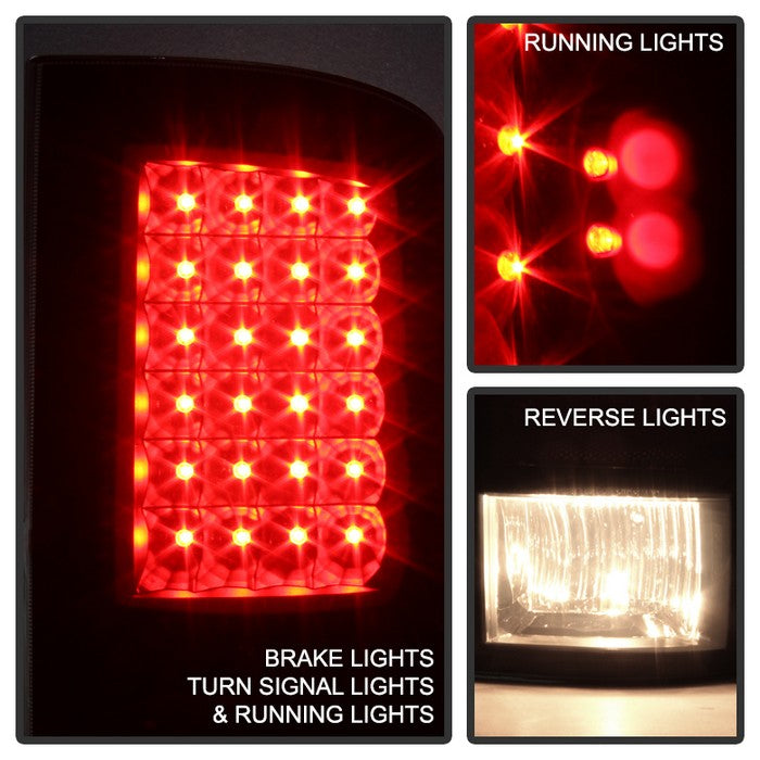 Spyder Xtune Dodge Ram 1500 09-14 LED Tail Lights Incandescent Model Only Black Smoke