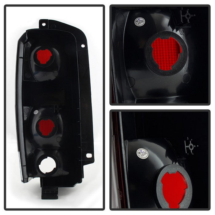 Spyder Xtune Jeep Cherokee 1997-2001 OEM Style Tail Lights Red Smoked Alt-Jh-JC97-Oe-Rsm