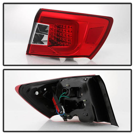 SPYDER xTune Subaru Impreza WRX 08-14 LED Tail Lights - Red/Clear ALT-JH-SIWRX08-LBLED-RC 9045417