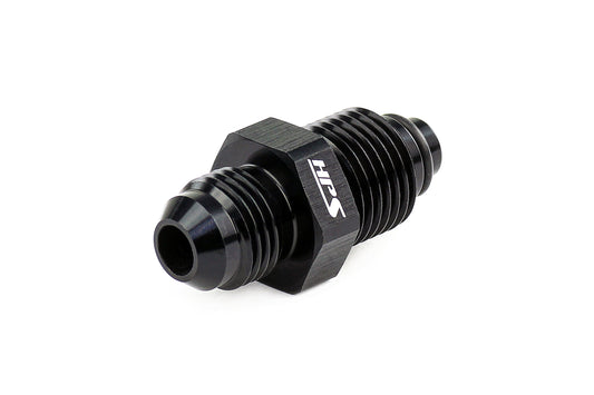 HPS Performance Products AN Male to Metric Thread Male O-Ring Tip Adapter, Aluminum, Black