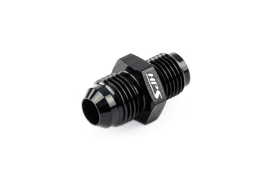 HPS Performance Products AN Male to Inverted Flare Male Power Steering Adapter, Aluminum, Black