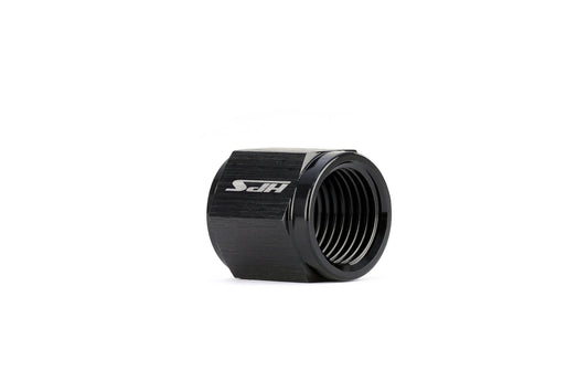 HPS Performance Products Hard Line AN Tube Nut, Aluminum, Black