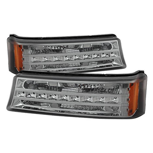 SPYDER Xtune Chevy Silverado 03-06 / Avalanche 02-06 LED Bumper Lights Smoke CBL-JH-CS03-LED-SM 9027505