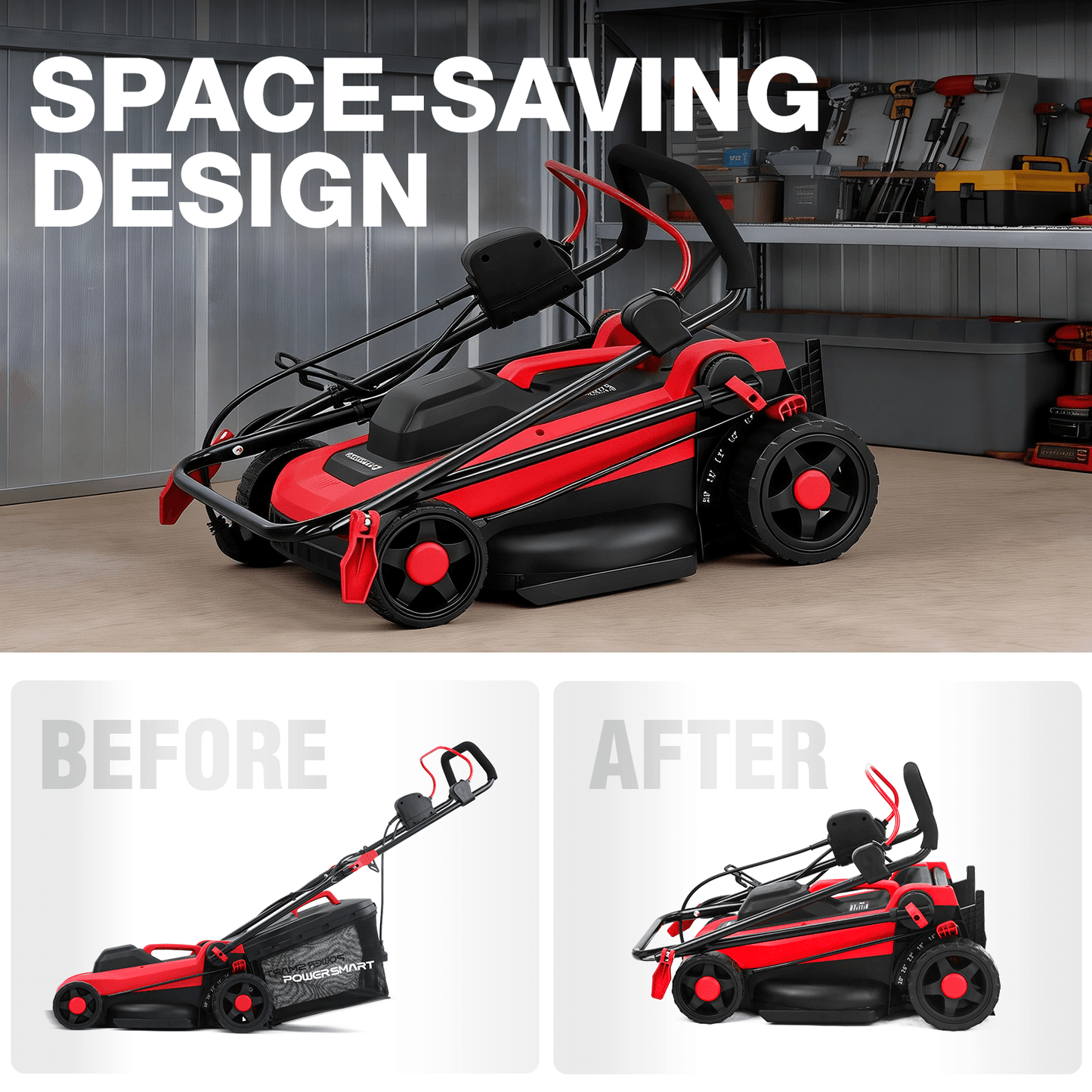 PowerSmart 14" 15Amp Electric Corderd Push Lawn Mower DB8015