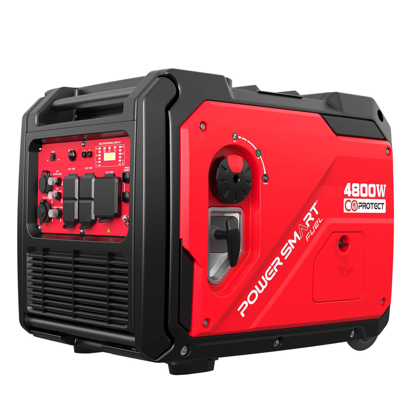 PowerSmart 4800W Inverter Generator w/ Wheels Handle Kit & CO Alert HB5046C